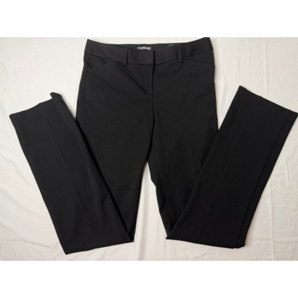 Express Editor Barely Boot Dress Pants Black Low Rise Size 4 Long NWT
